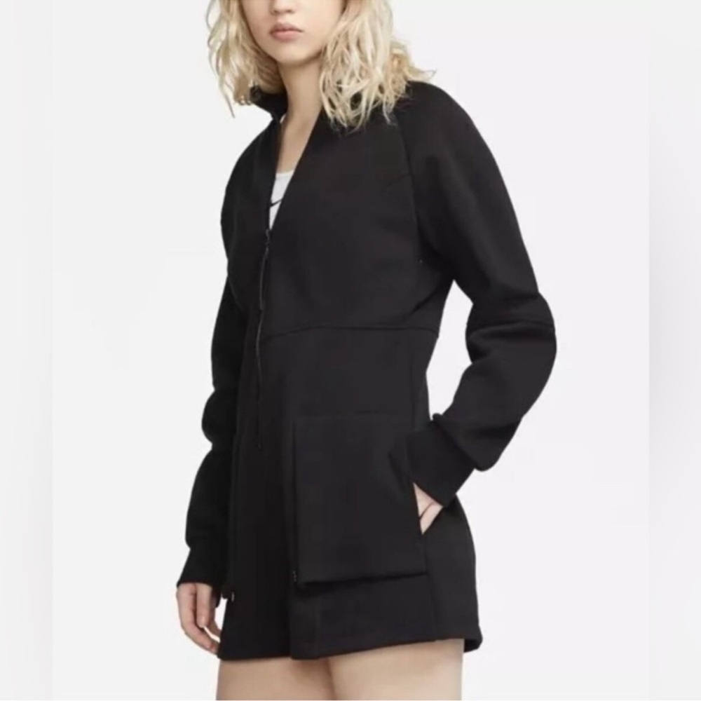 Nike Tech Pack Edgy High Neck Front Zip Long Sleeve Short Romper sz S